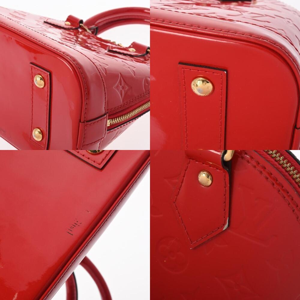 Louis Vuitton Vernis Patent Alma BB Cerise Red Monogram Handbag - Picture 10 of 12